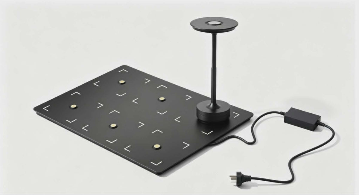 Lumen Pro Black on the Wireless Charging Tray