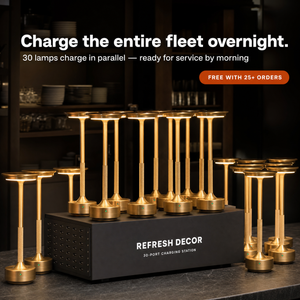 30-port charging station — charge the entire fleet overnight, free with 25+ orders